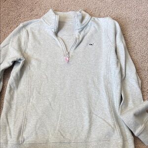 Vineyard Vines Light Gray Quarter-Zip Sweatshirt